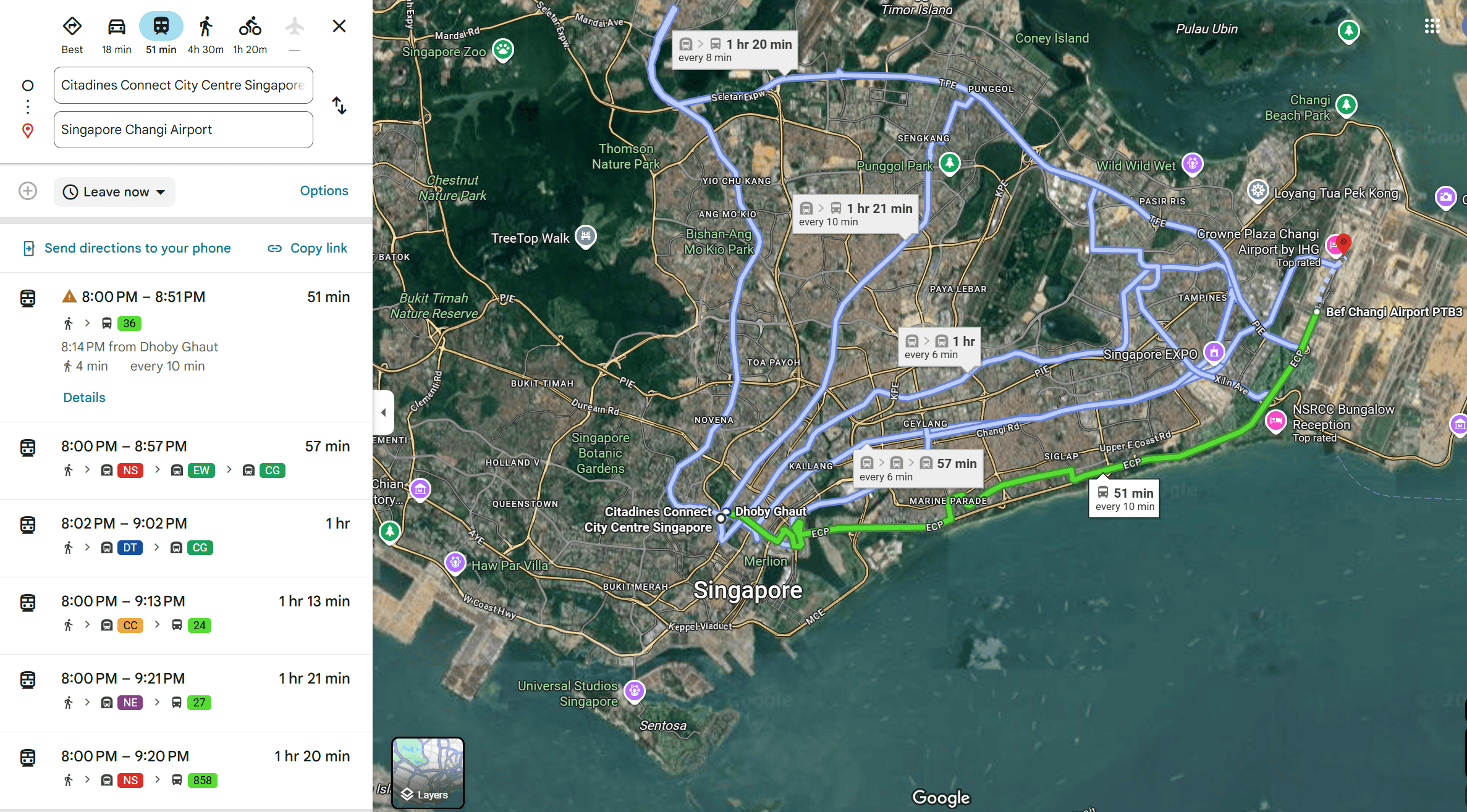 how to get from singapore changi airport to accommodation bus mrt train underground navigate singapore on public transport