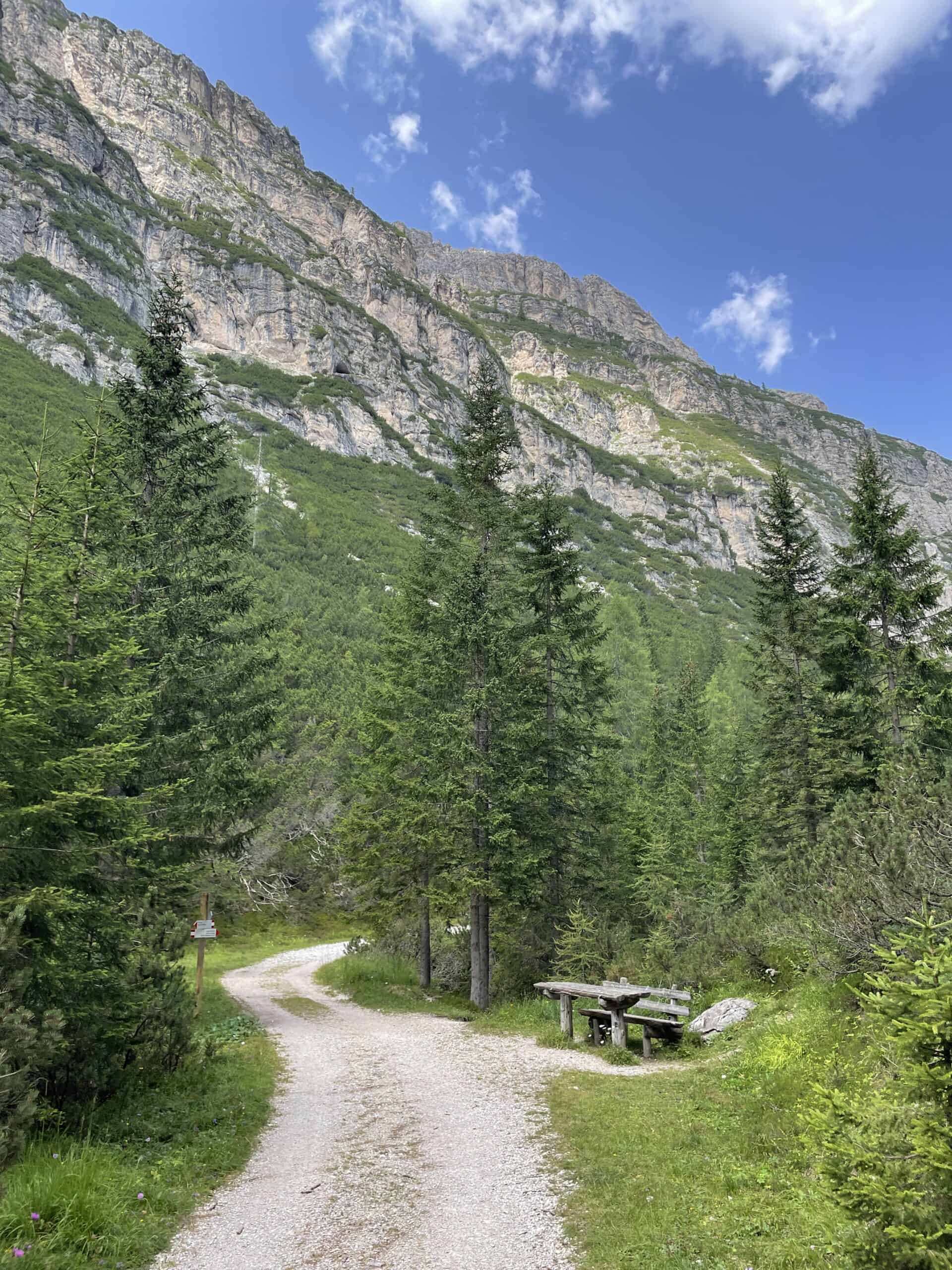 hike to lake ghedina from ATW - Funivia Col Drusciè/Ra Valles best viewpoints in the dolomites via cable car with minimal effort do you need hiking shoes in the dolomites