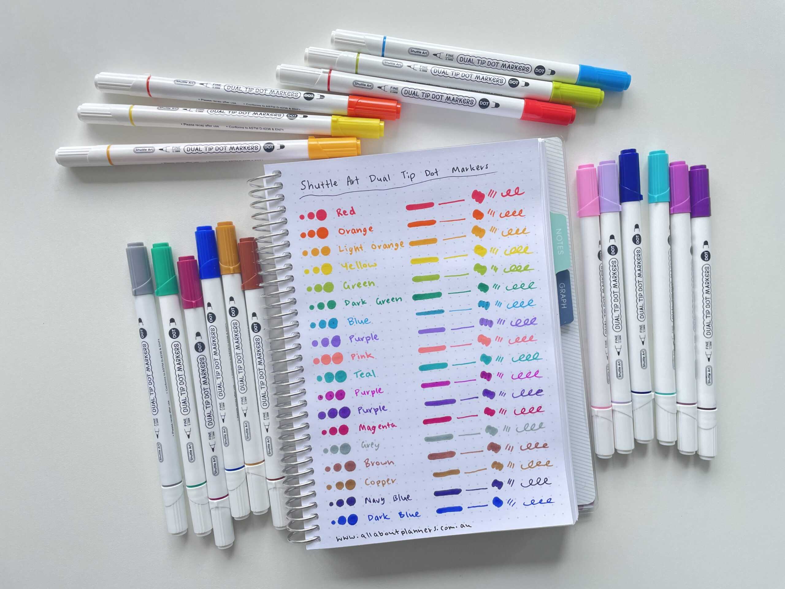 best amazon stationery shuttle art dot markers review dual tip pens color coding stationery for bullet journaling