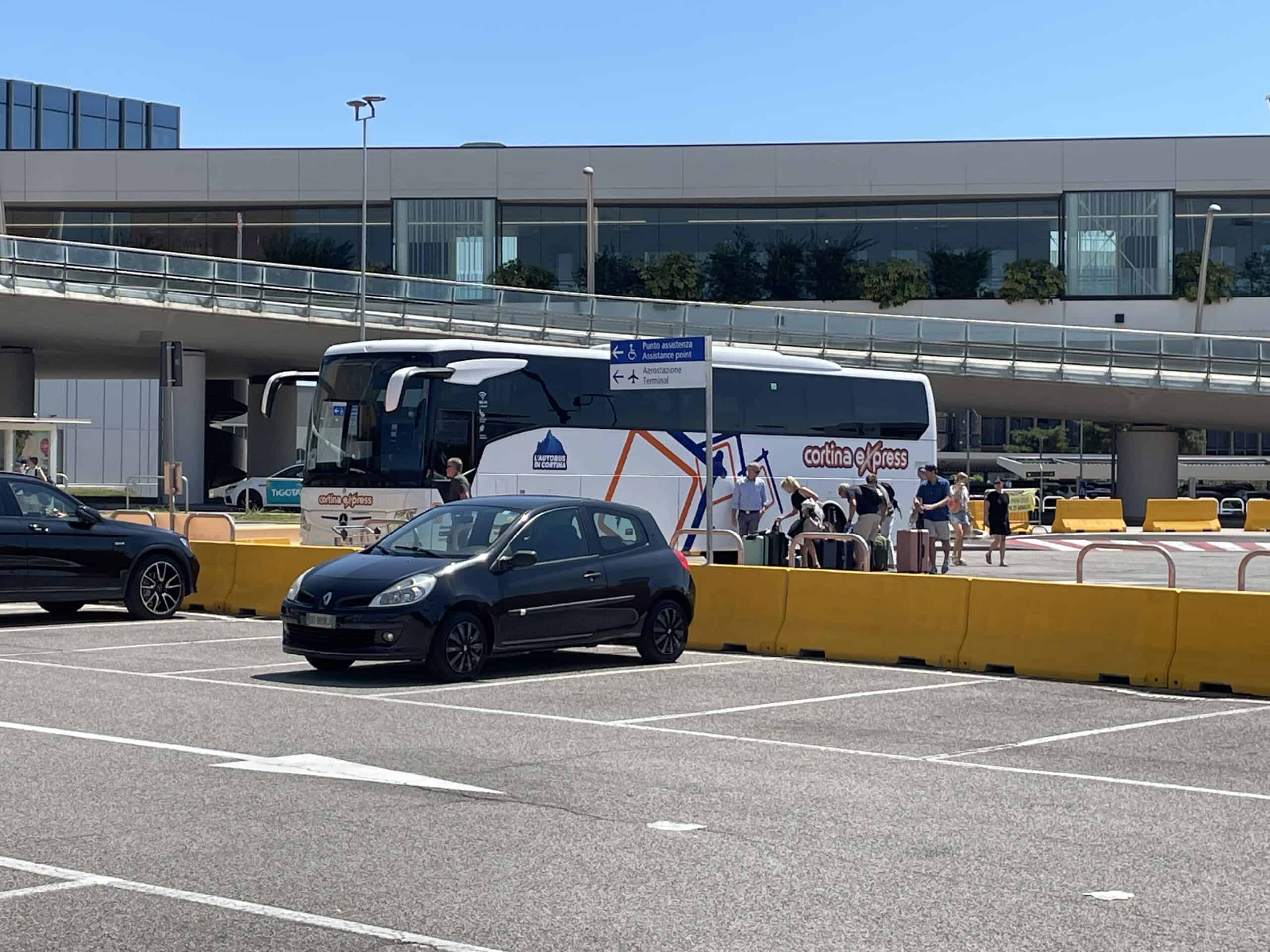 cortina express bus from venice airport to the dolomites where does it depart from how much does it cost cortina d'ampezzo