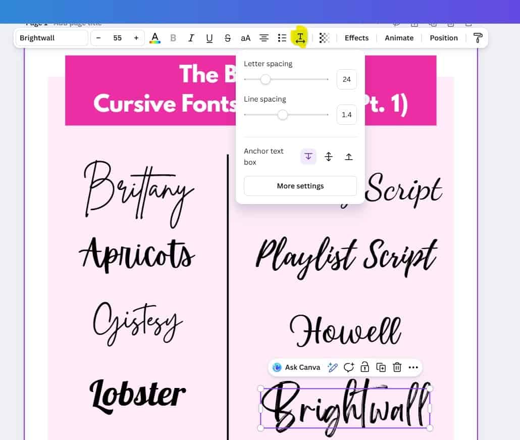 how to change letter spacing in canva how to choose cursive fonts best serif fonts for making printables-min