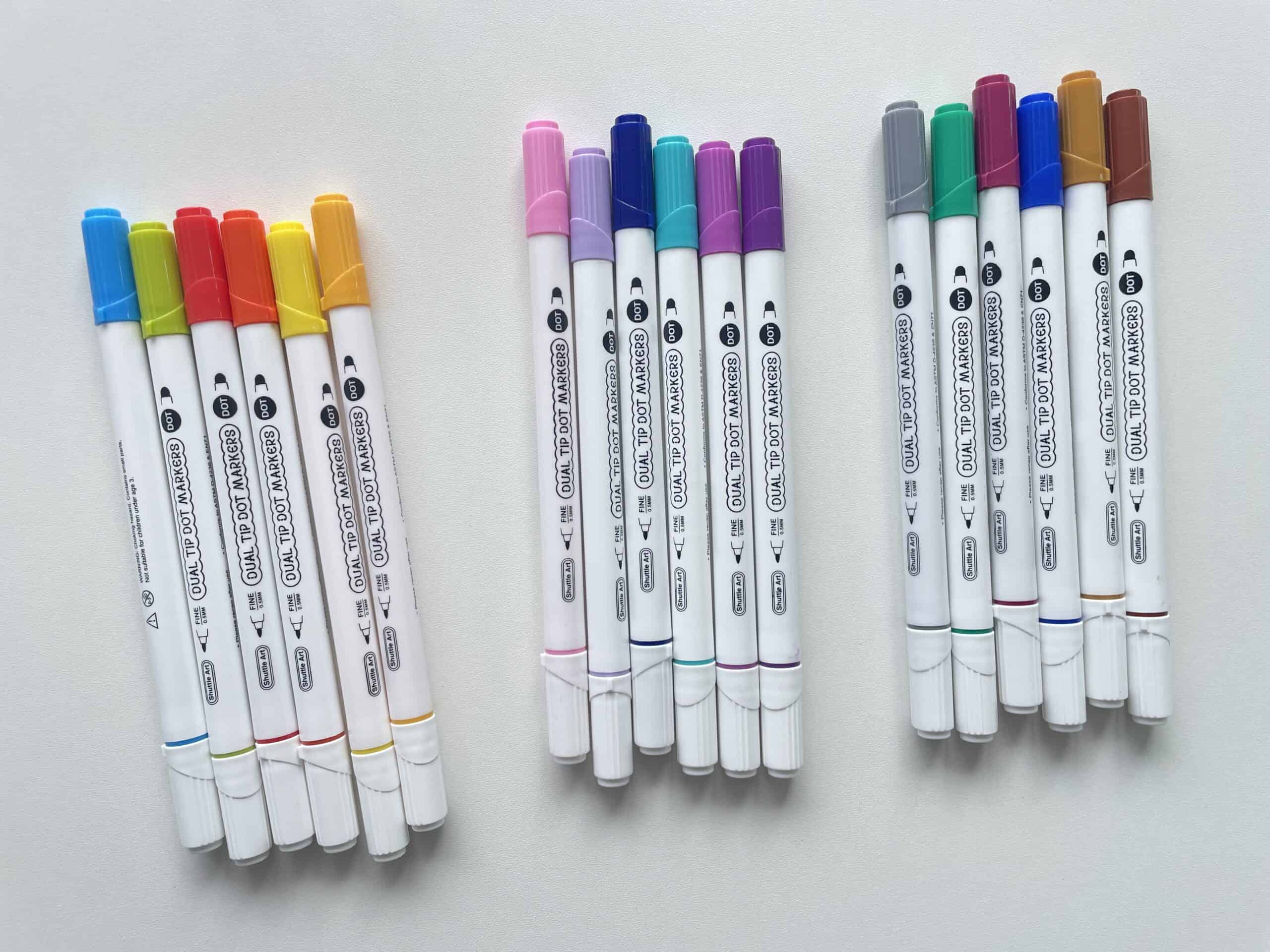 rainbow dot makers for bullet journaling and planning colorful stationery planner supplies