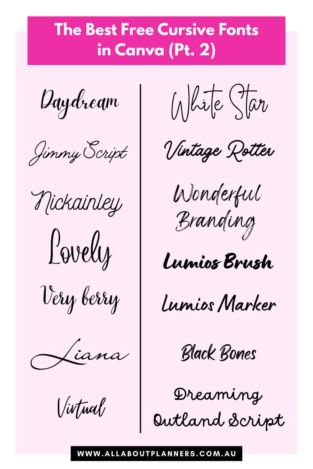 Elegant free Canva cursive fonts perfect for minimalist wedding stationery quotes planners blogs small business graphic design best free cursive fonts handwritten canva