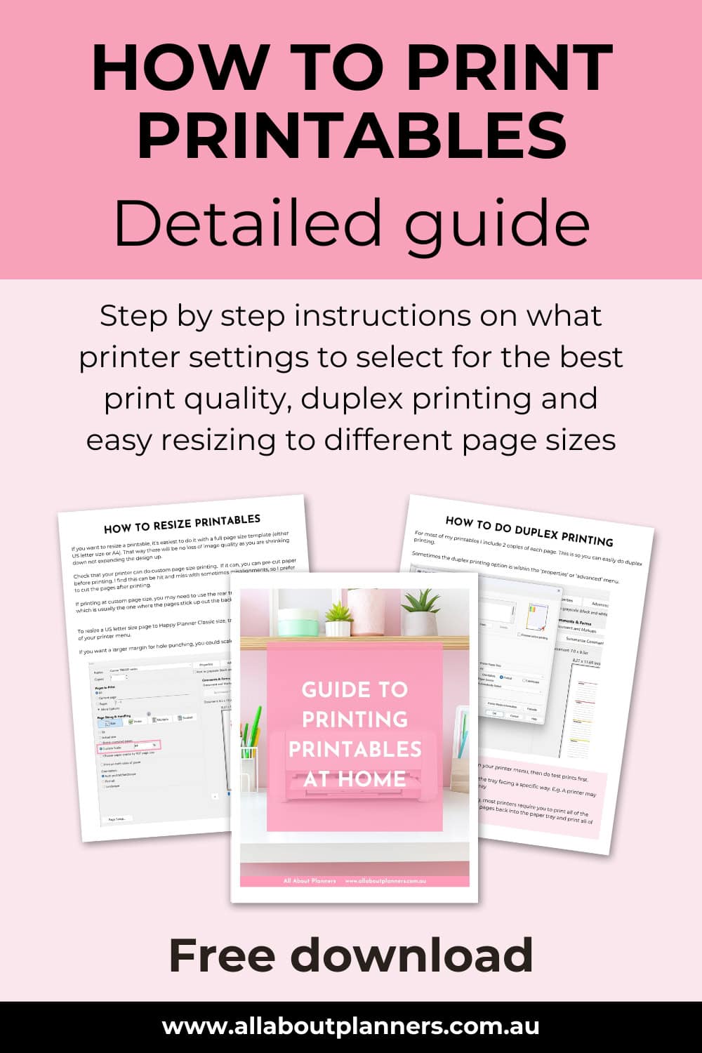 guide to printing printables downloadable printable best paper how to quickly resize planner pages using home printer