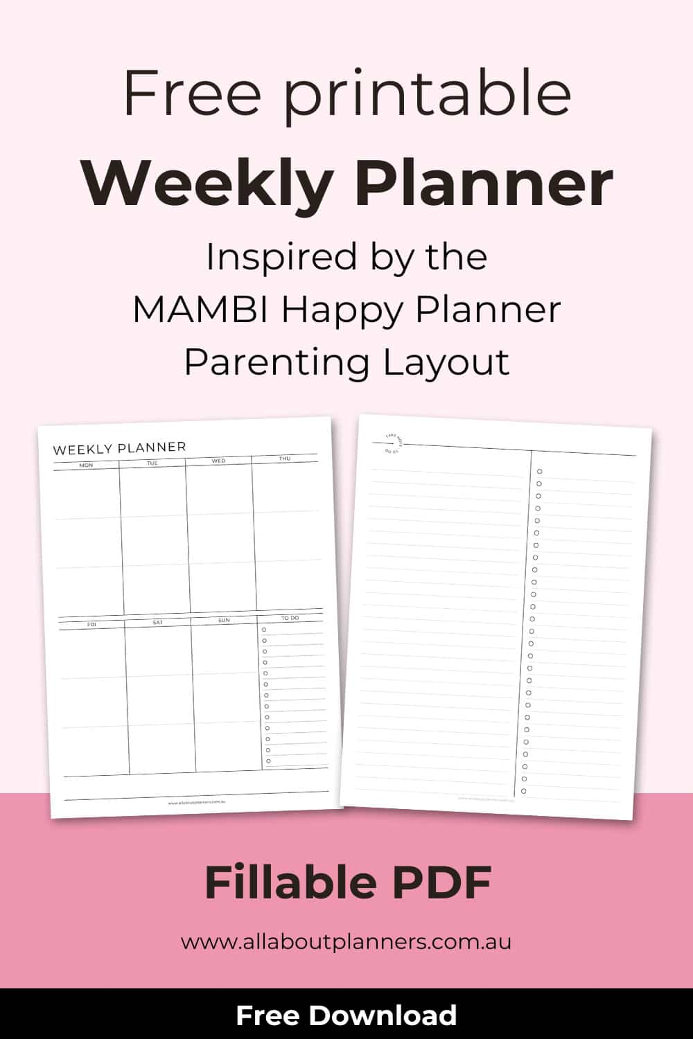 free printable weekly planner happy planner classic size disc insert refill page lined notes checklist functional minimalist diy disc insert