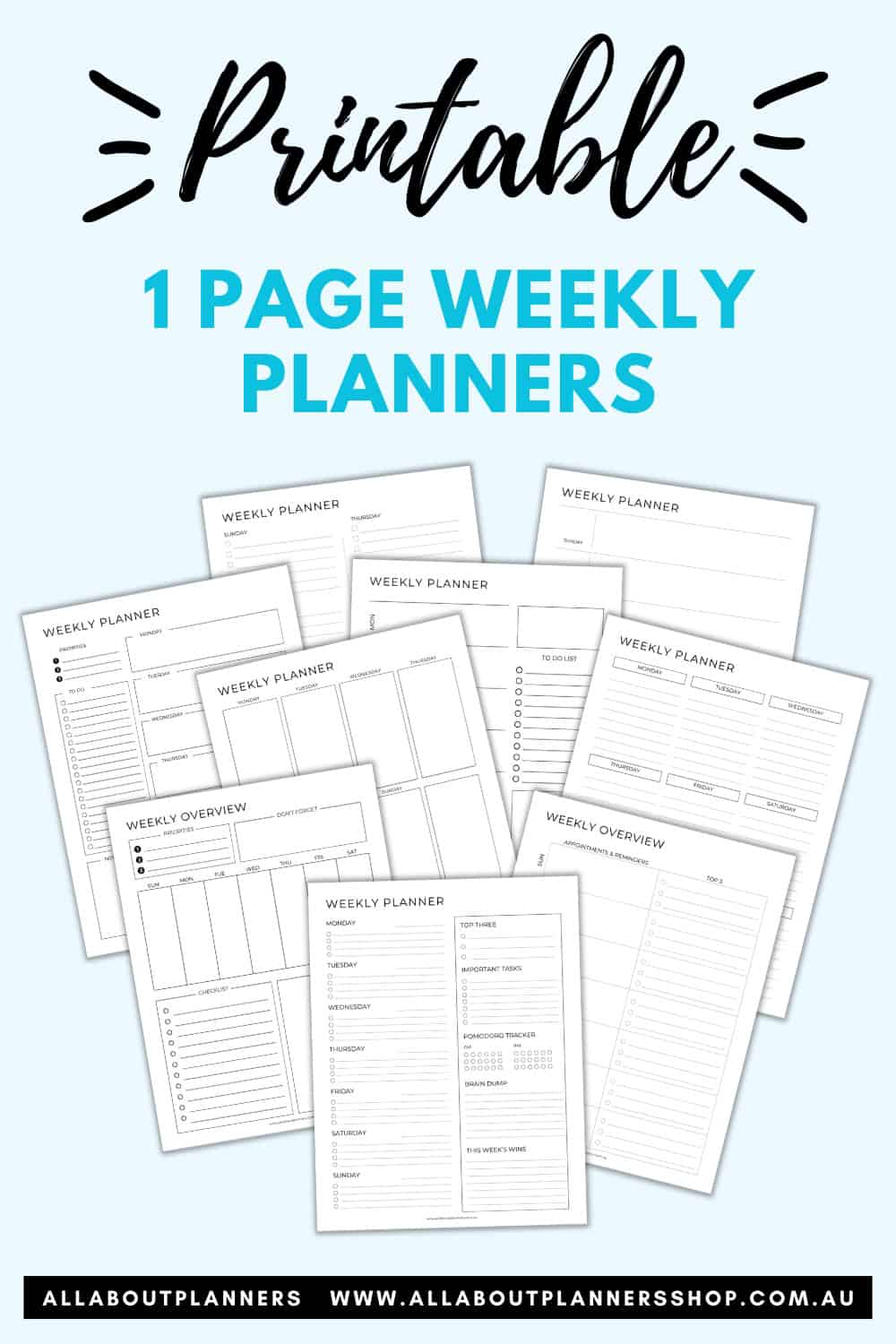 happy planner classic inserts 1 page weekly planner printable sunday monday start minimalist fillable pdf before printing resize to a5 checklist habit tracker pomodoro productivity planner