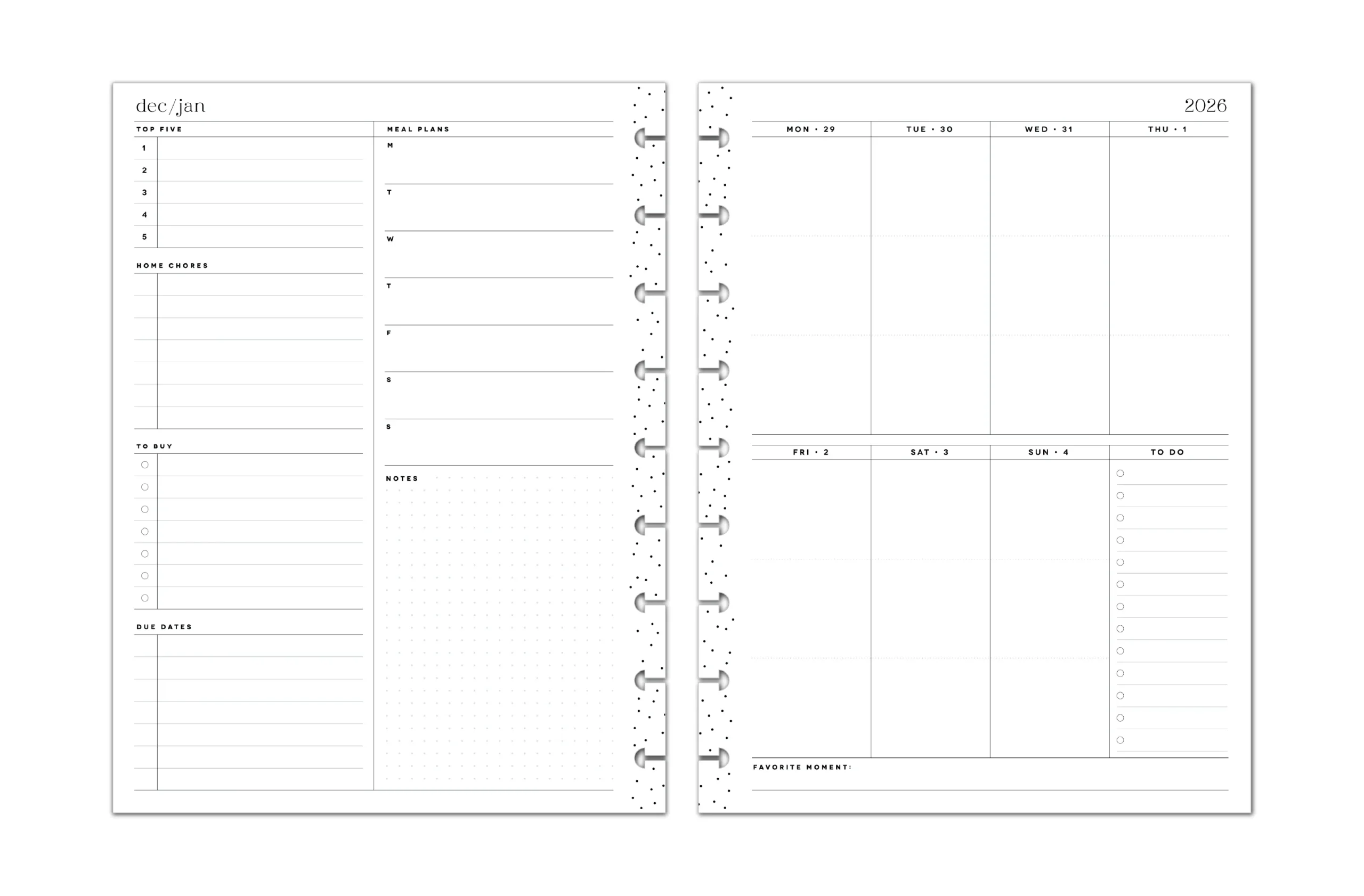 happy planner parenting layout printable
