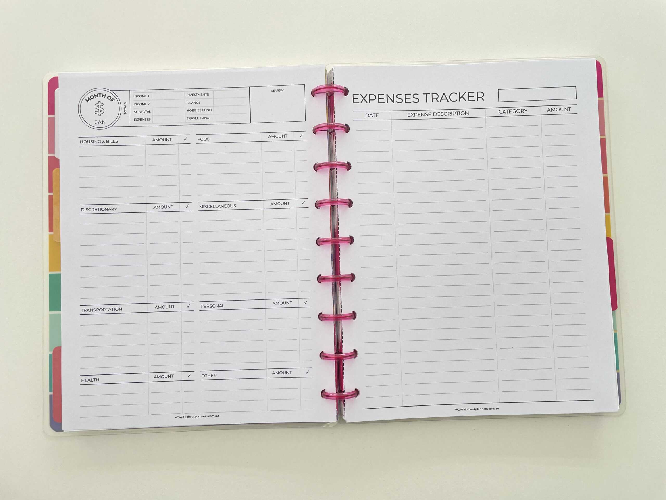 printable budget planner for happy planner classic how to resize printables for mambi happy planner free download expense tracker