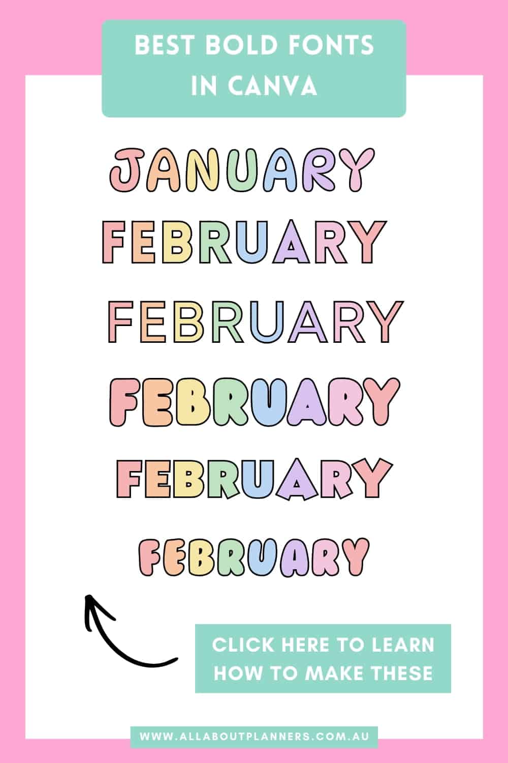 best bold fonts in canva how to use text effects in canva individual rainbow letters in a word step by step canva tutorials for beginners