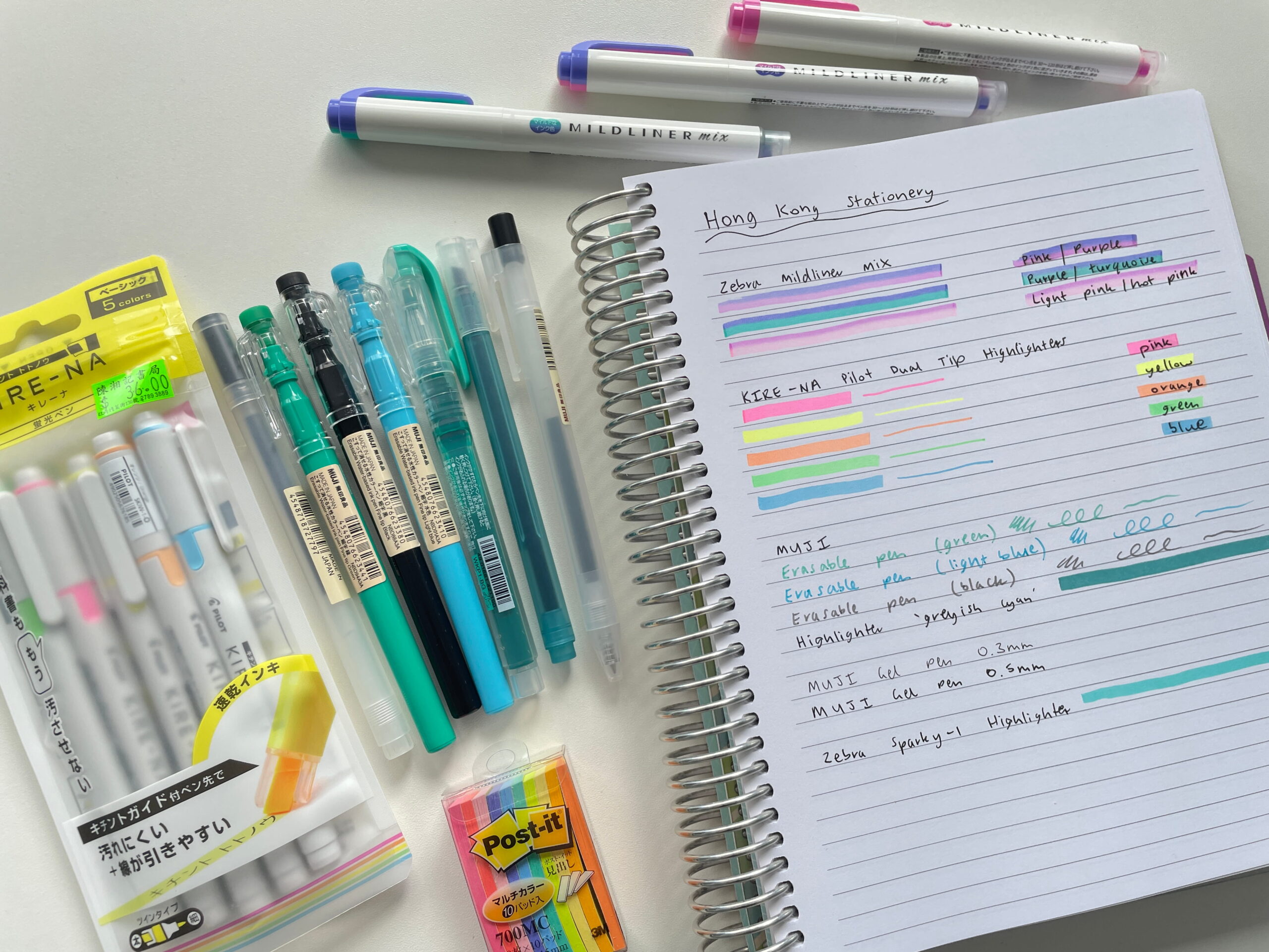 hong kong stationery haul favorite planner supplies highlighters pens where to find bullet journal supplies