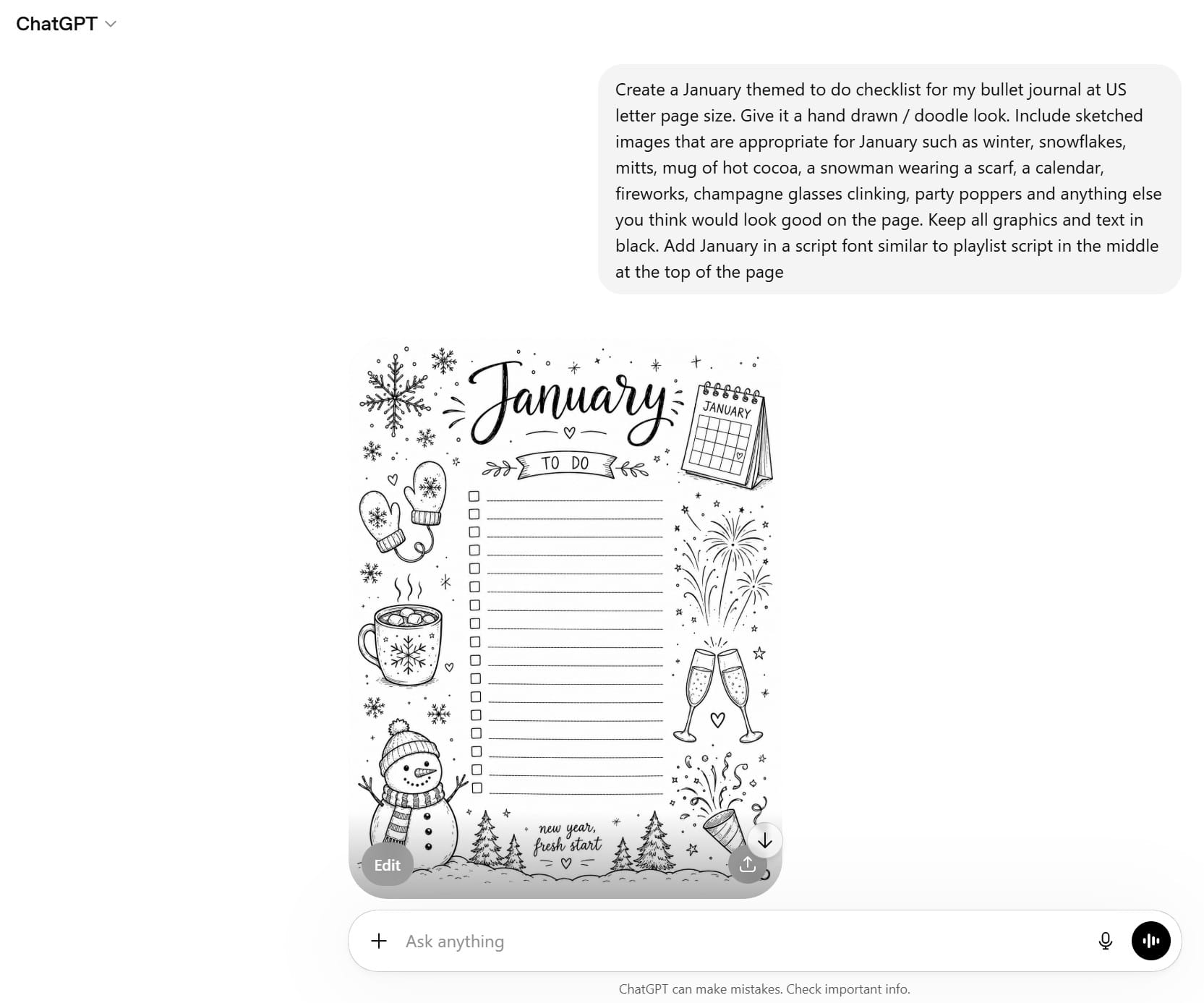 how to make printables using chatgpt for free cute decorative doodle planner pages january themed checklist winter (1)