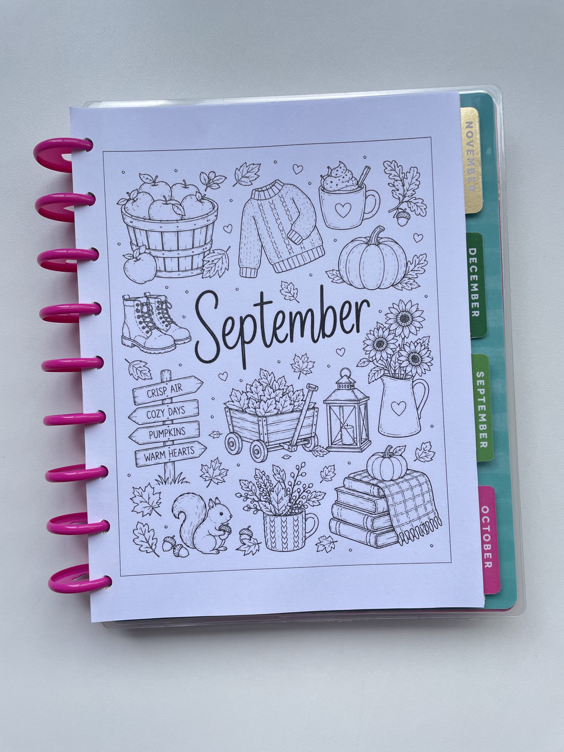 monthly divider cover pages doodle bullet journal planner hand drawn look ai art made with chatgpt for free tab pages months of the year diy planner
