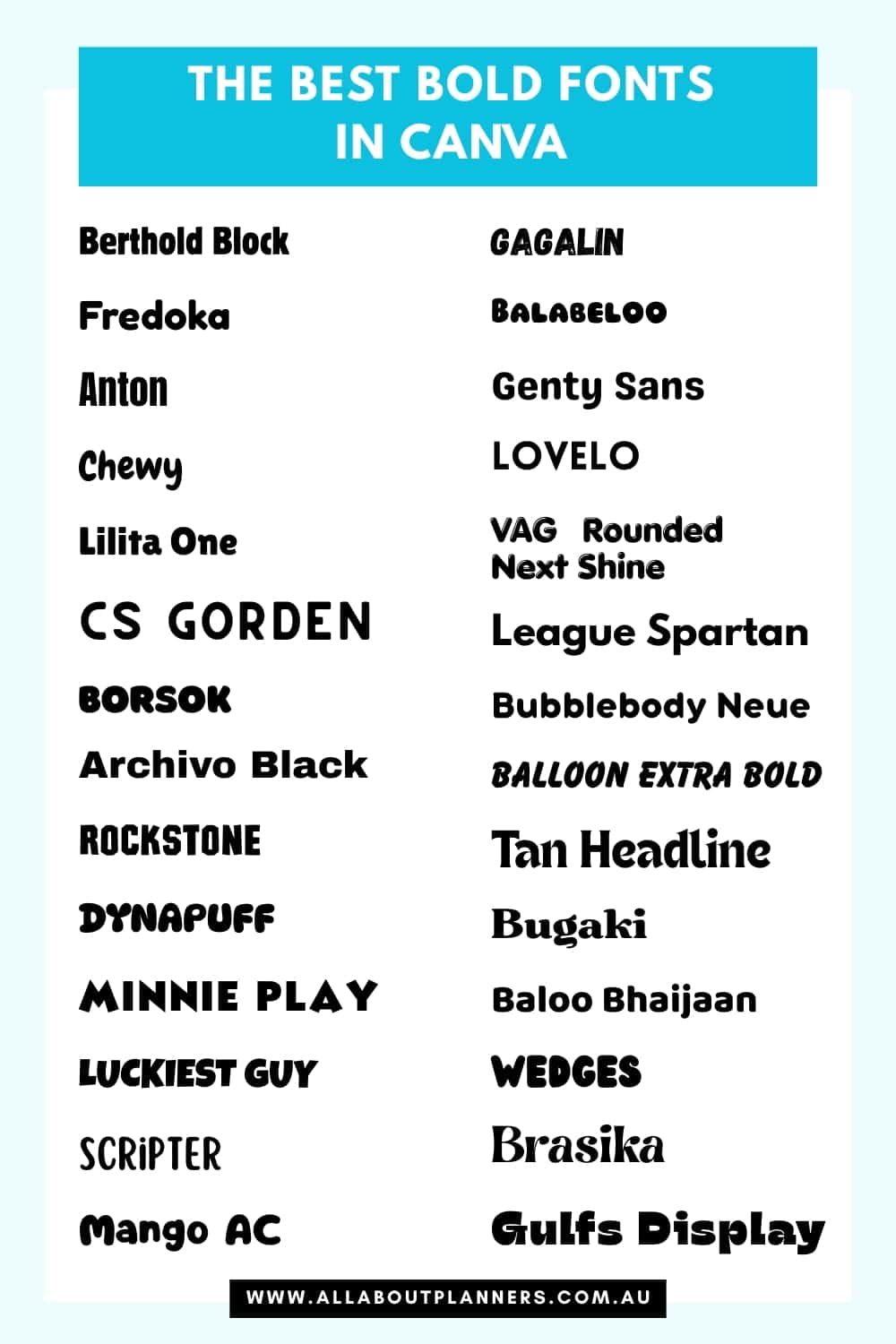 must have fonts canva best free version sans serif fonts bold font ideas for graphic design social media graphics invitation workbook content planning resources how to use canva text effects