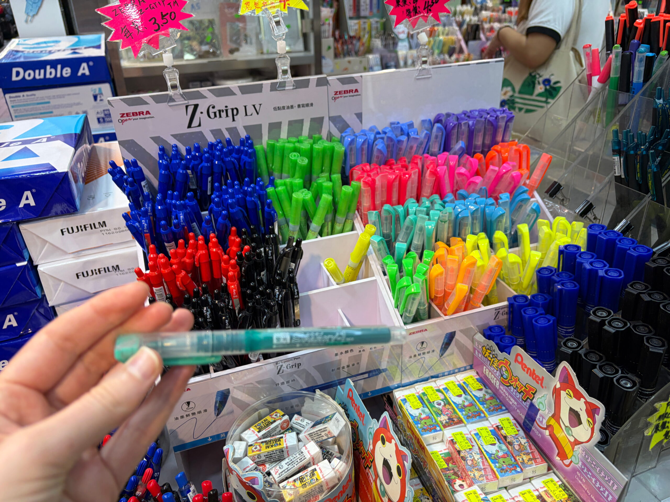 where to find affordable stationery in hong kong mong kok kowloon central causeway zebra pilot erasable stamps frixion