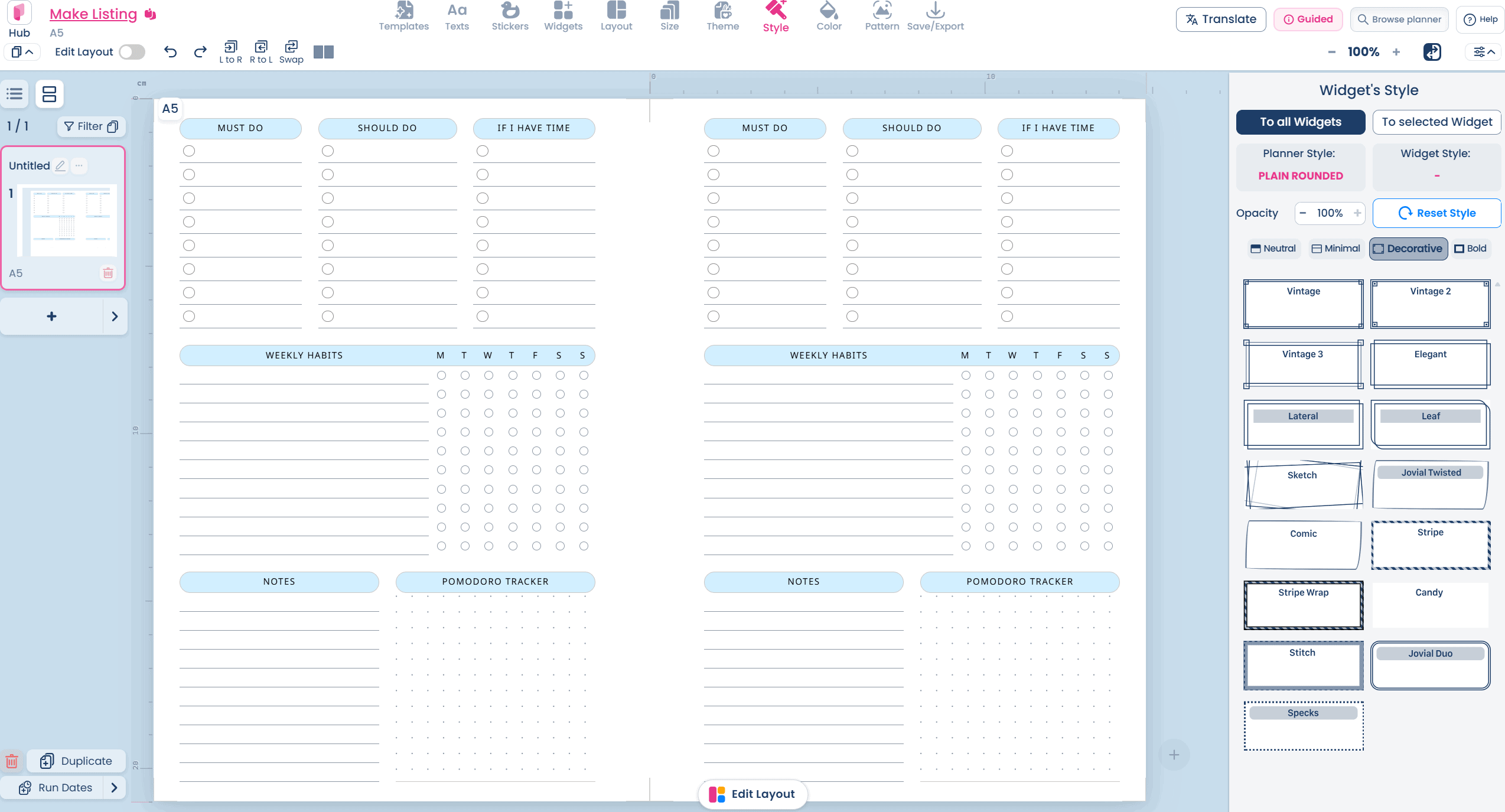 best tool for making planner printables planify pro tutorial step by step instructions tips weekly spread habit tracker budgeting finance dot grid (1)