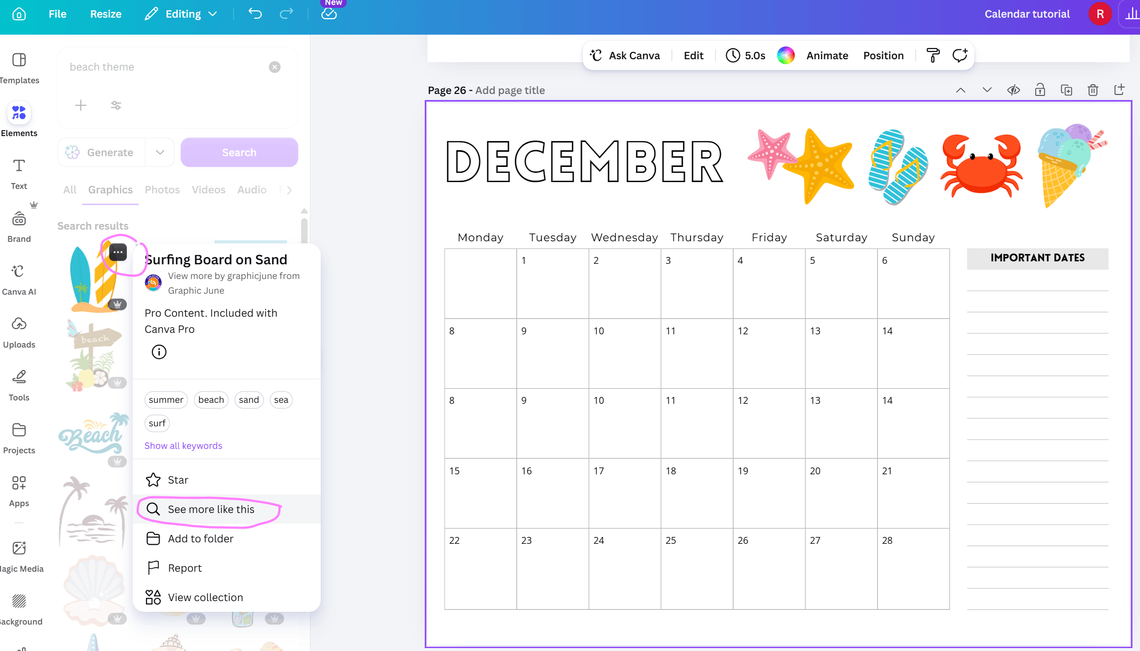 how to find cute graphics in canva free and paid elements sort by theme quickly find cute clipart for free canva tips for beginners (1)
