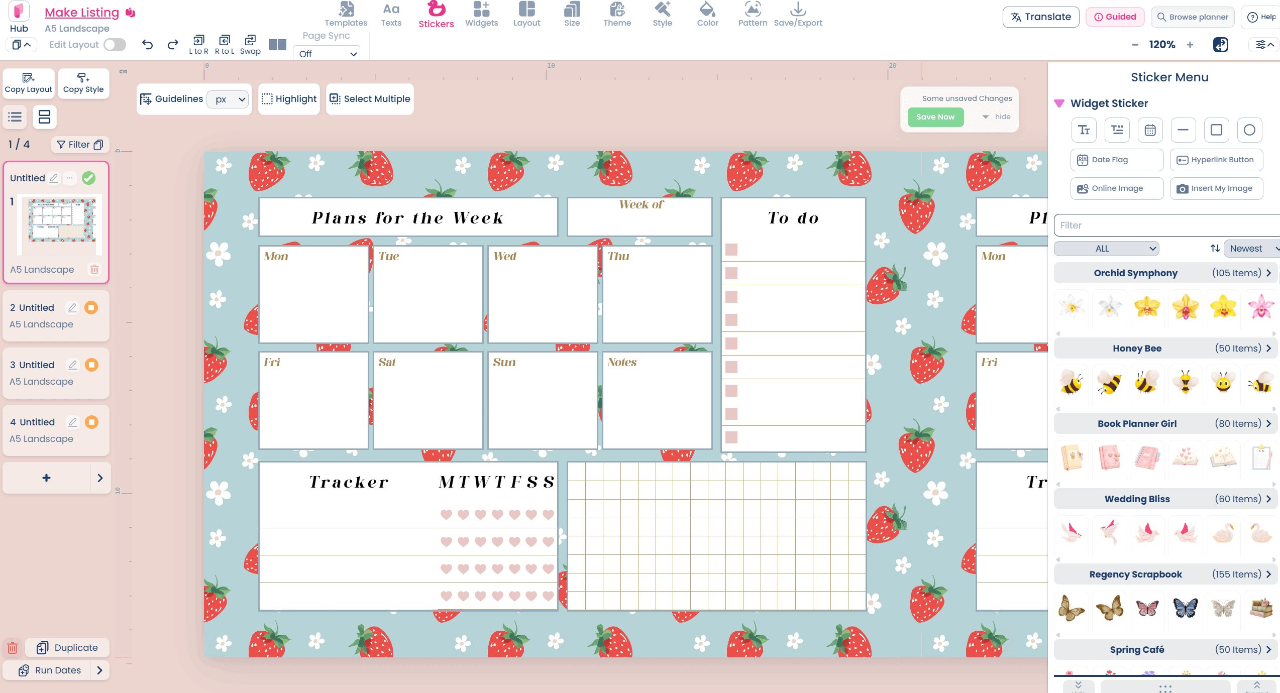 how to make printables fast easy quick simple colorful with patterns and clipart graphics monday sunday start planify pro tutorial (1)