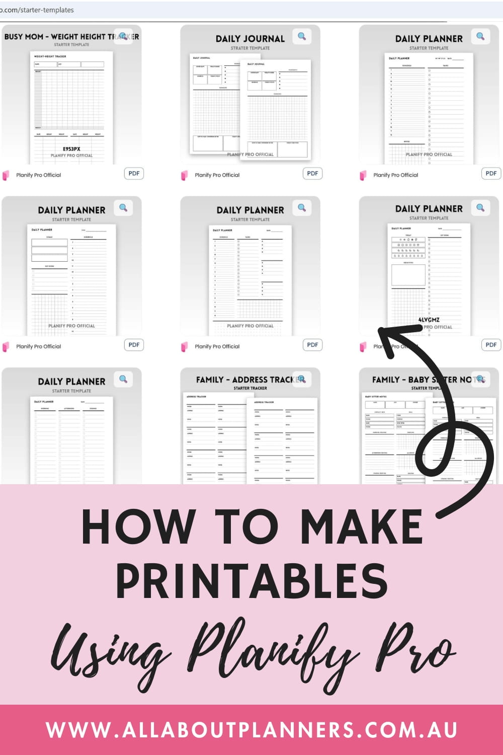 how to make printables fast using planify pro quick video tutorial start an etsy printables shop premade starter templates make dated digital planners resize to any page size