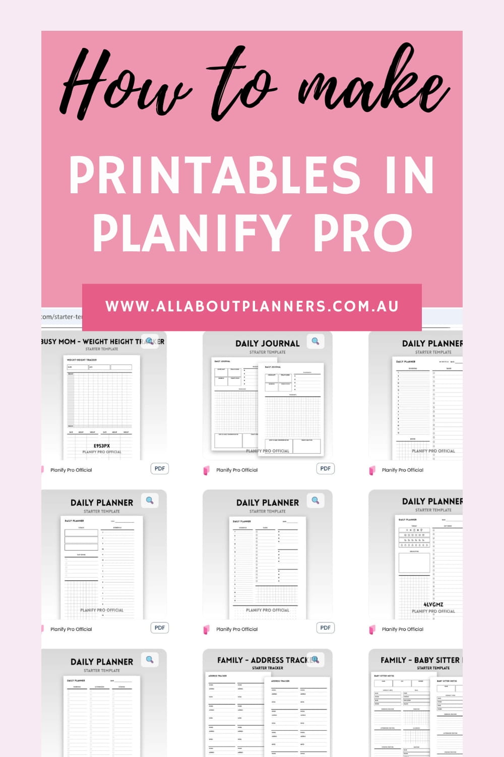 how to quickly make printable planners daily weekly monthly using planify pro review tutorial how to automatic resize pages a4 a5 us letter half letter happy planner classic page sizes