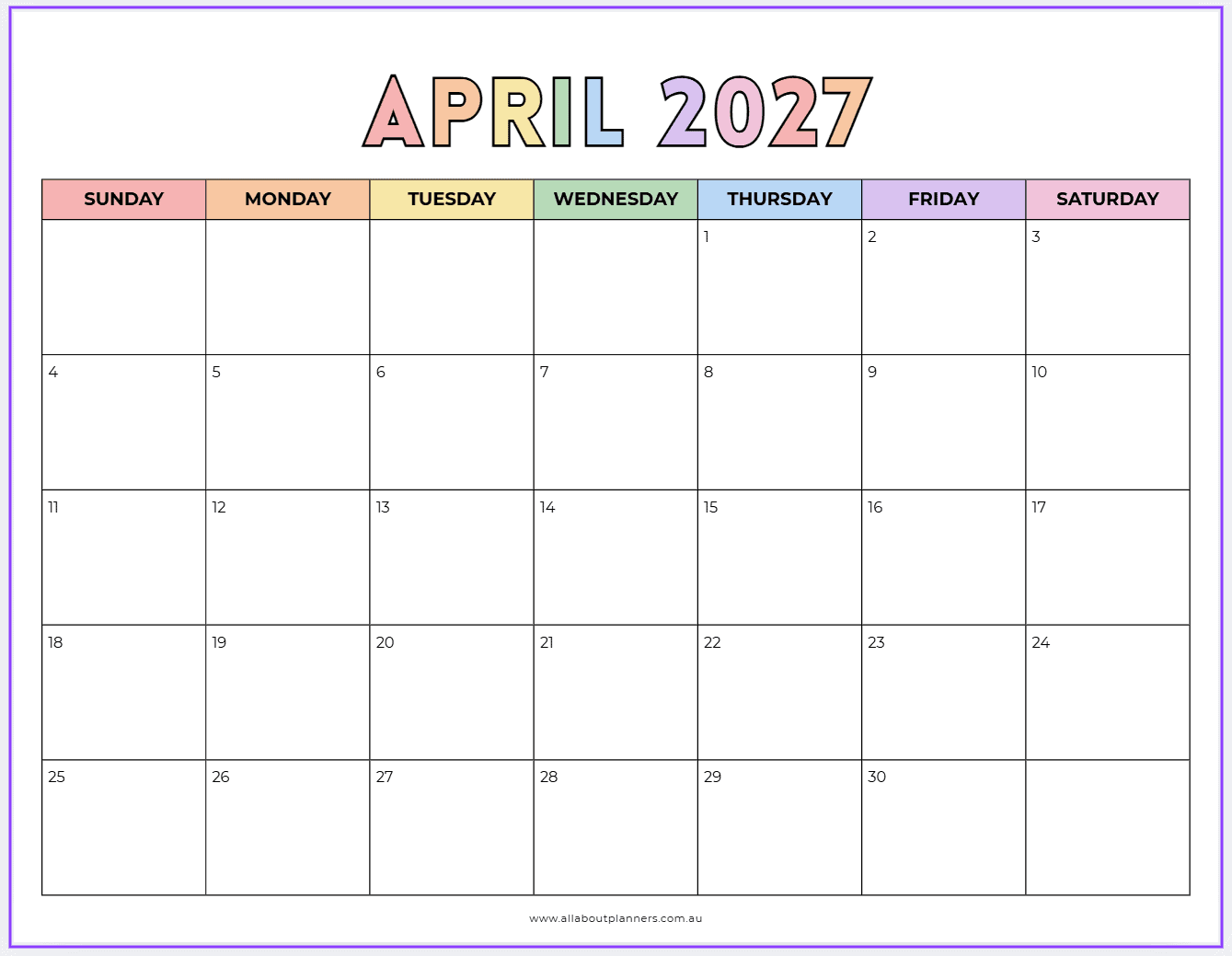 monthly calendar rainbow dated undated canva template minimalist how to make printables fast in canva (1)