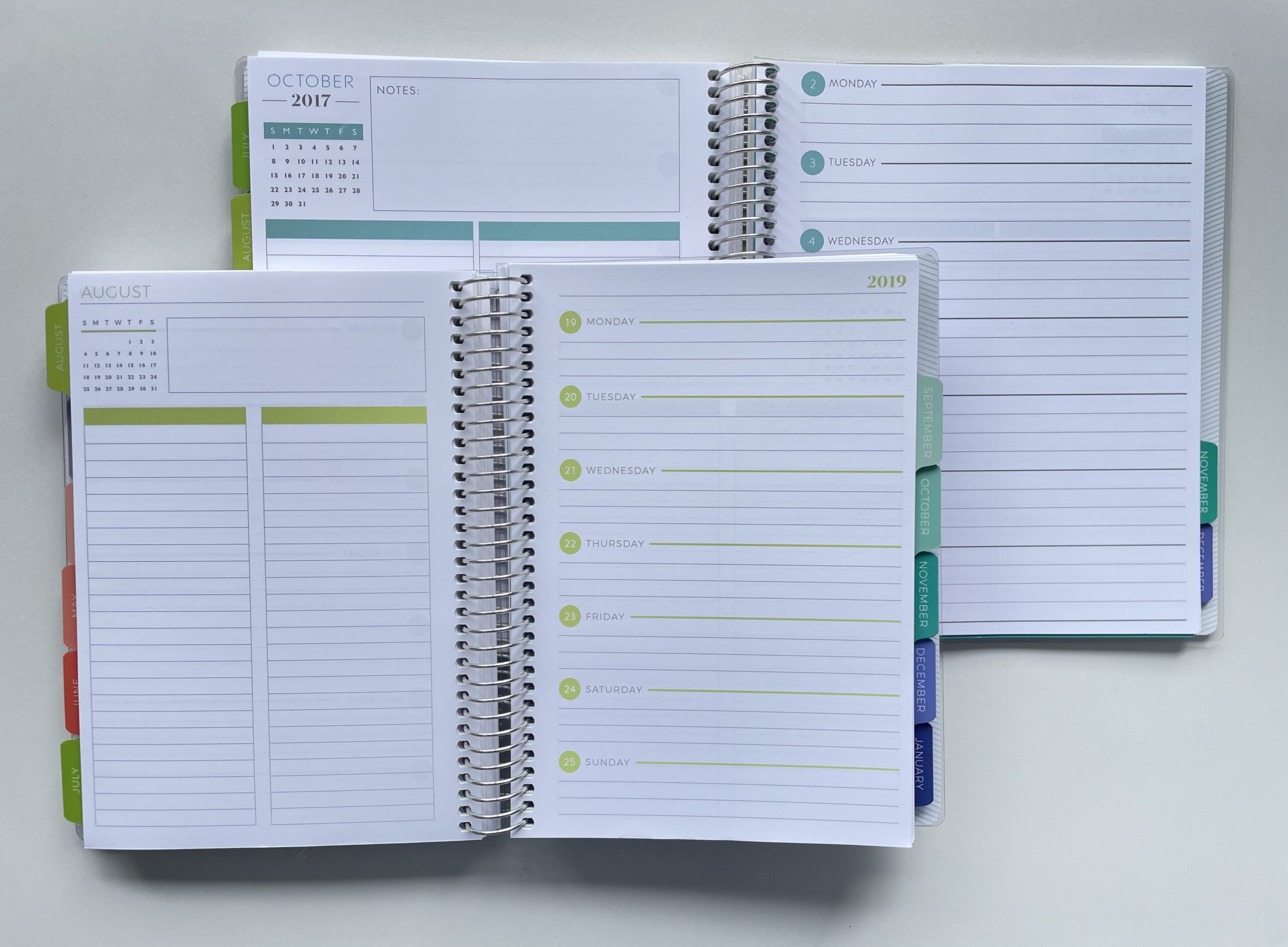 plum paper horizontal lined with notes a5 versus medium size 7 inch by 9 inch best planner page size functional weekly layout minimalist